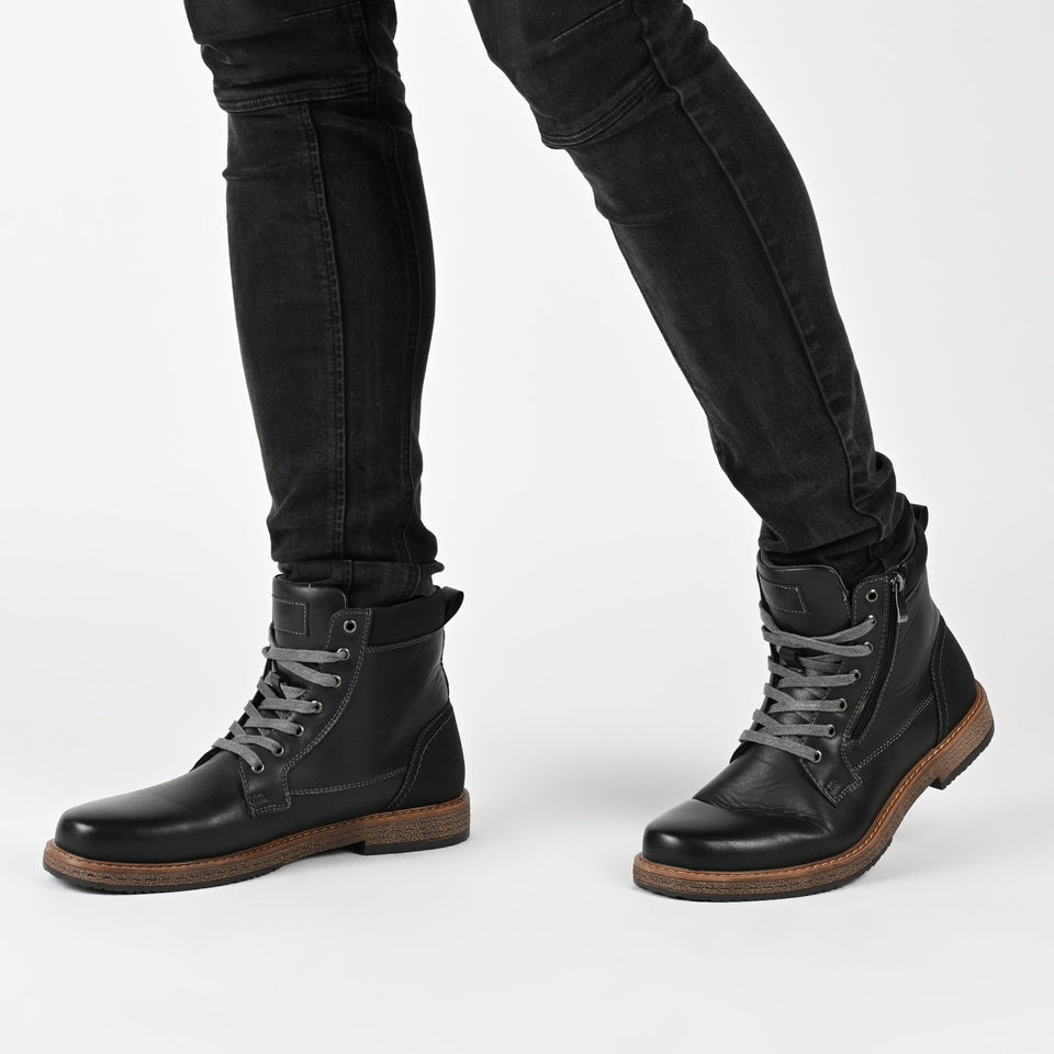 Vance Co. Metcalf Lace-up Ankle Boot — US 12 — Size charcoal — Width Regular — Lifestyle View