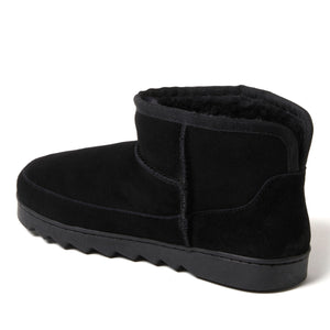Dearfoams Women's Gretchen Genuine Suede Mini Bootie — US 6 — Size black — Width Regular — Lifestyle View