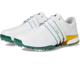 Men's adidas Golf Tour360 24 Golf Shoes Footwear White/Collegiate Green/Yellow
