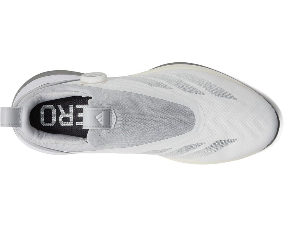 Men's adidas Golf Adizero ZG BOA Spikeless Golf Shoes Footwear White/Silver Metallic/Light Solid Grey