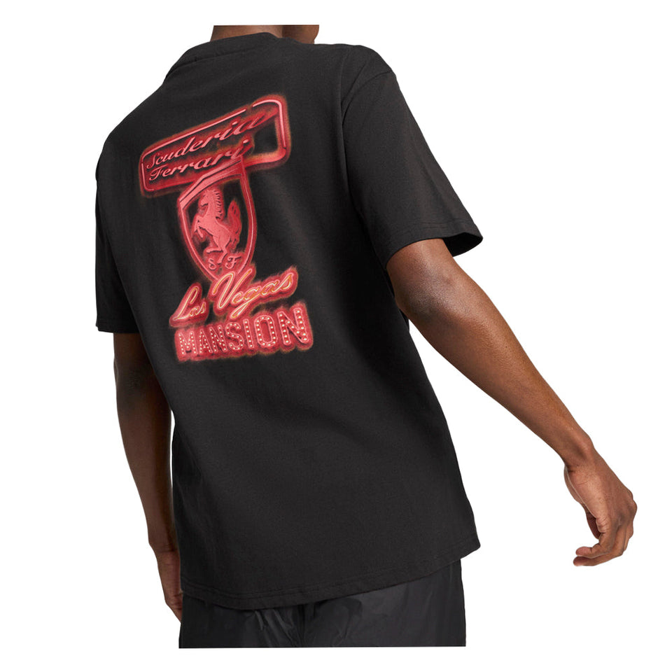 Scuderia Ferrari Race Neon Energy Graphic Crew Neck Short Sleeve T-Shirt
