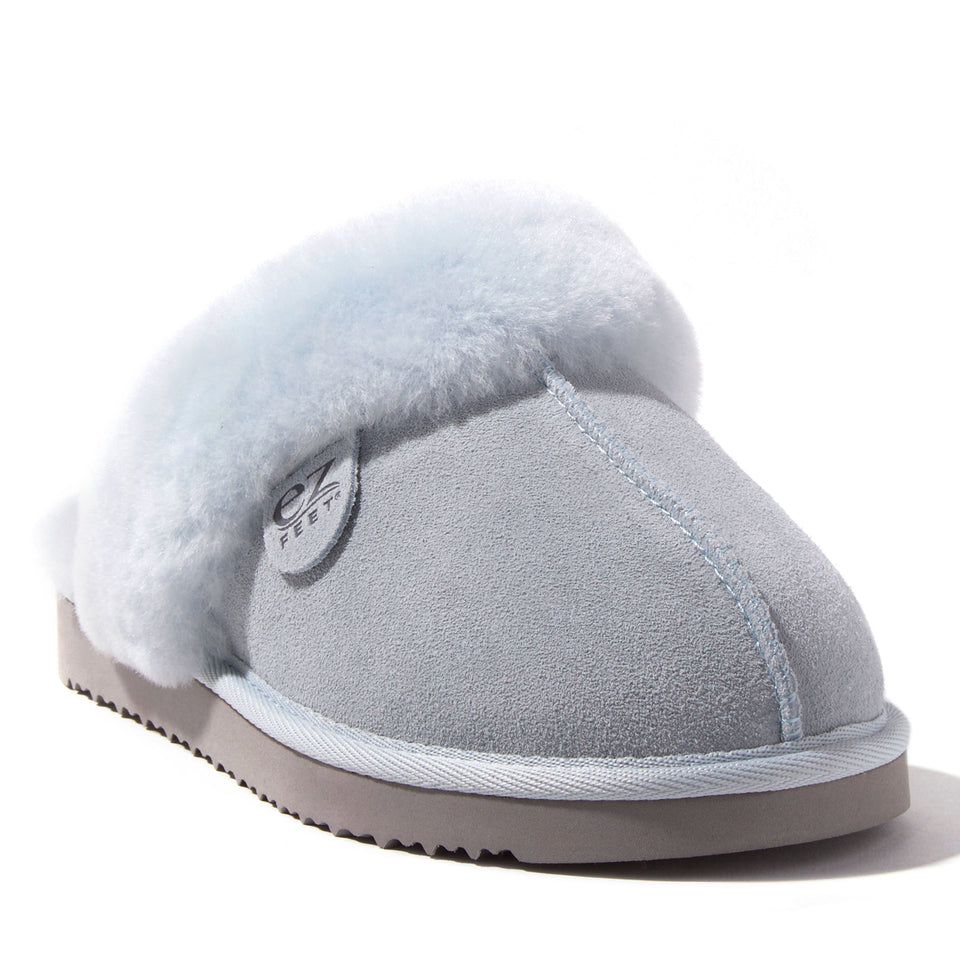 EZ Feet Women’s Genuine Shearling Scuff Slipper — US 9 — Size paradise pink — Width Regular — Alternate View 8