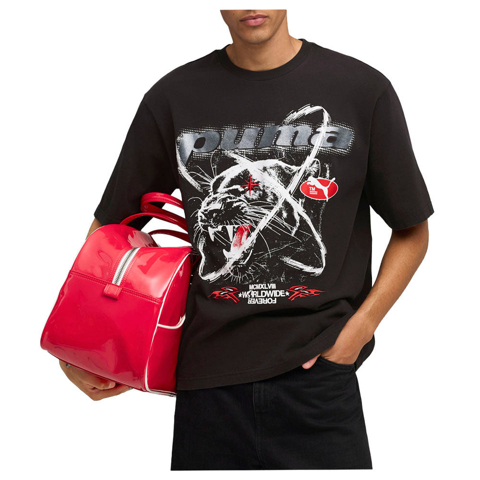 Pumatech-X Washed Boxy Graphic Crew Neck Short Sleeve T-Shirt