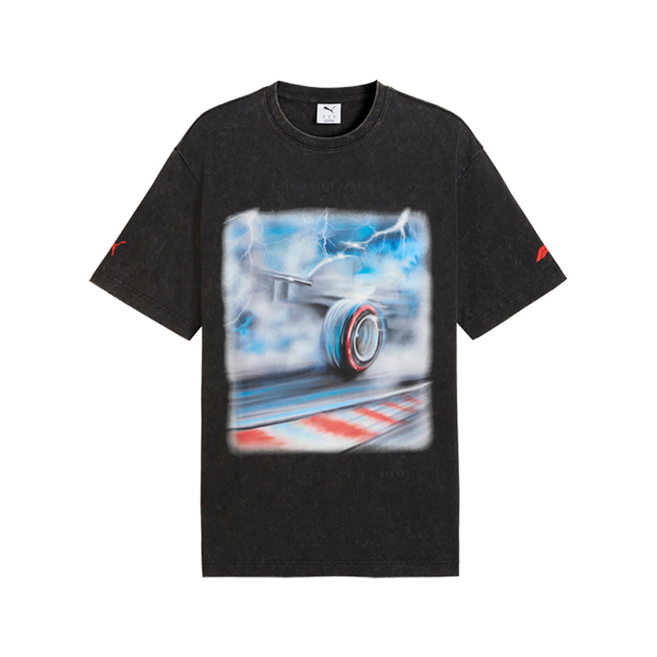 F1 Tyre Relaxed Graphic Crew Neck Short Sleeve T-Shirt