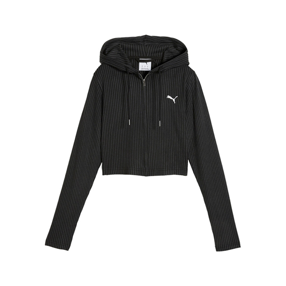 Essentials Ribbed Full-Zip Soft Touch Hoodie