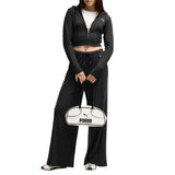 Essentials Ribbed Full-Zip Soft Touch Hoodie