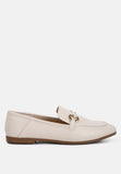 finola horsebit embellished loafers — US 8 — Size ecru — Front View