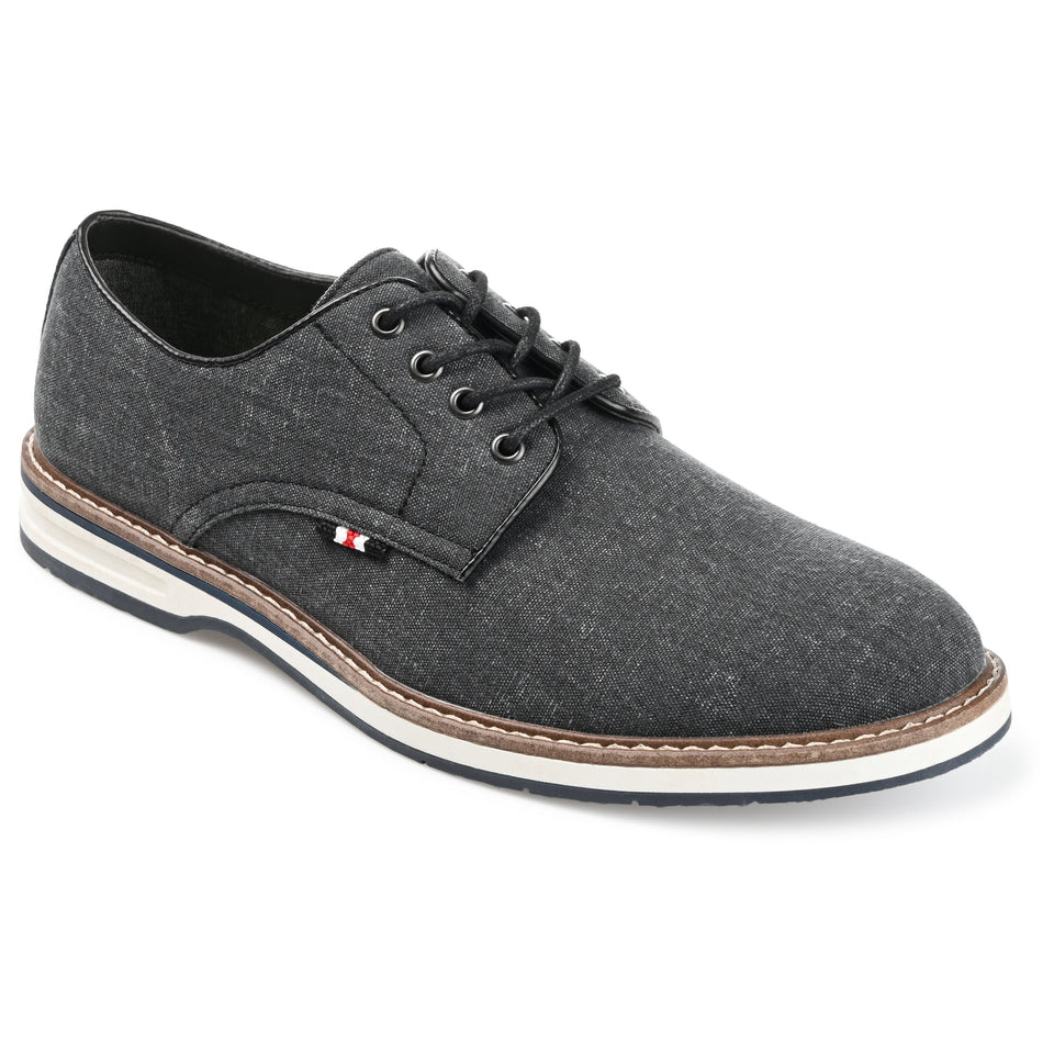 Vance Co. Ammon Textile Casual Dress Shoe — US 11.5 — Size blue — Width Regular — Detail View