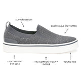Vance Co. Hamlin Casual Knit Slip-on Sneaker — US 9 — Size grey — Width Regular — Detail View