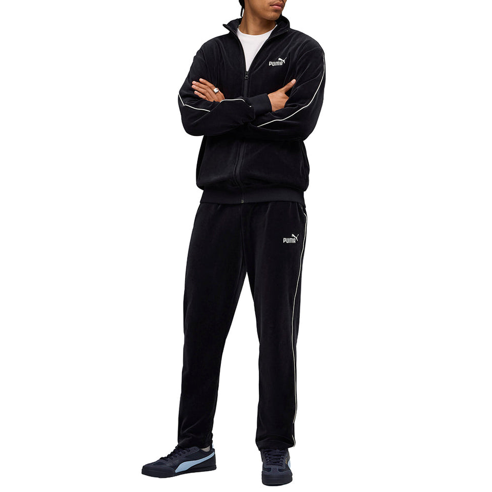 Essentials Elevated Velour Full Zip Track Jacket