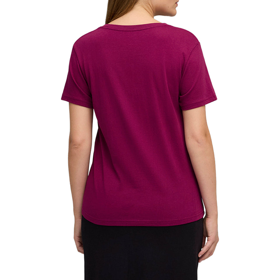 Essentials Metallic V-Neck Short Sleeve T-Shirt