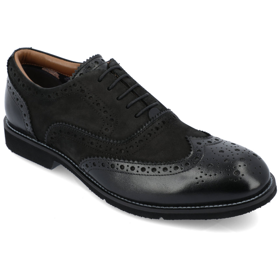 Thomas & Vine Covington Brogue Oxford — US 9 — Size black — Width Regular — Front View