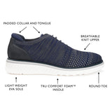 Vance Co. Marlon Knit Casual Dress Shoe — US 11 — Size navy — Width Regular — Top View