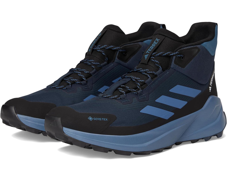 Men's adidas Outdoor Terrex Trailmaker 2.0 Mid Top GORE-TEX?Hiking Shoes Aurora Ink/Wonder Steel/Black