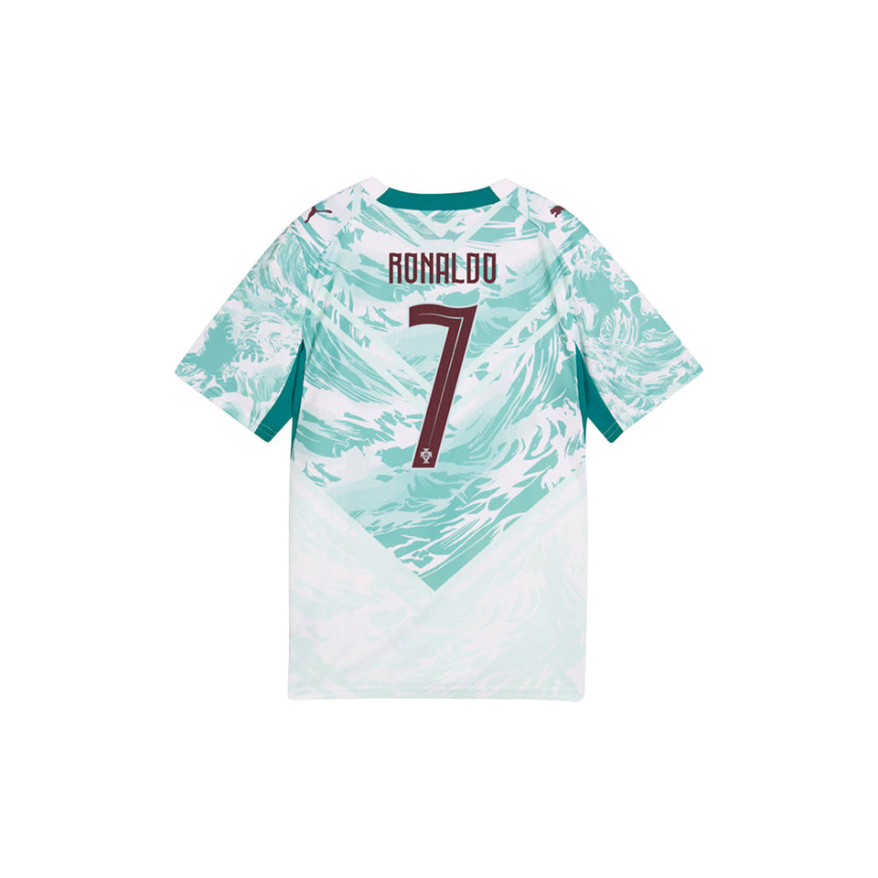 Portugal Away Ronaldo Crew Neck Short Sleeve Soccer Jersey (Youth)