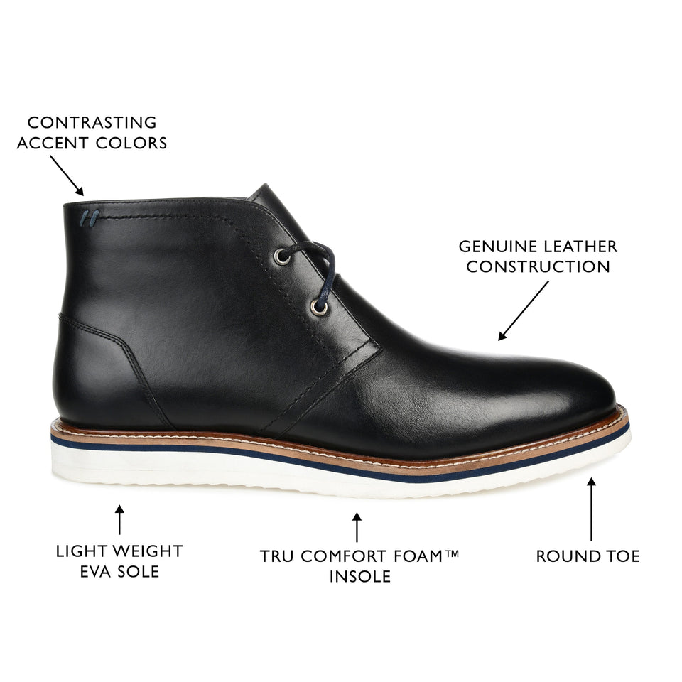 Thomas & Vine Keegan Plain Toe Chukka Boot — US 10 — Size black — Width Regular — Detail View