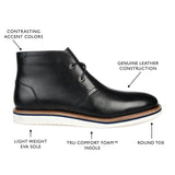 Thomas & Vine Keegan Plain Toe Chukka Boot — US 10 — Size black — Width Regular — Detail View