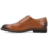 Thomas & Vine Morey Perforated Oxford — US 8 — Size cognac — Width Regular — Side View