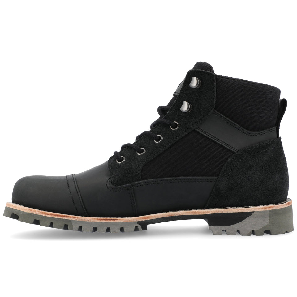 Territory Brute Water Resistant Cap Toe Lace-up Boot — US 11 — Size black — Width Regular — Side View