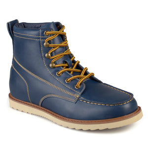 Vance Co. Men's Wyatt Mock Toe Boot — US 8.5 — Size blue — Front View