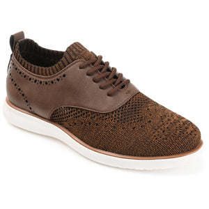 Vance Co. Waller Knit Casual Dress Shoe — US 8.5 — Size brown — Width Regular — Front View