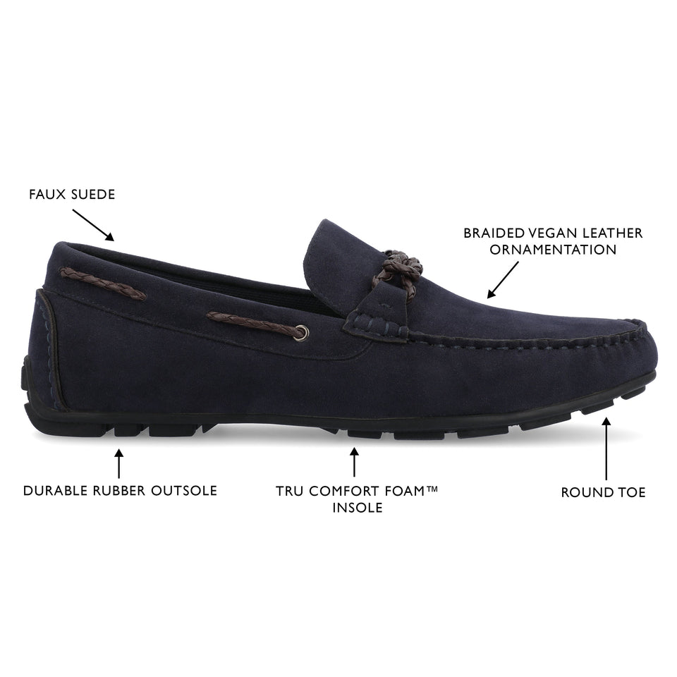Vance Co. Tyrell Driving Loafer — US 12 — Size navy — Width Regular — Detail View