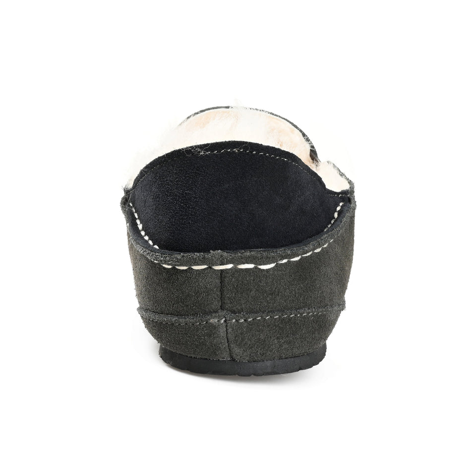Territory Solace Genuine Sheepskin Fold-down Heel Moccasin Slipper — US 9 — Size grey — Width Regular — Top View
