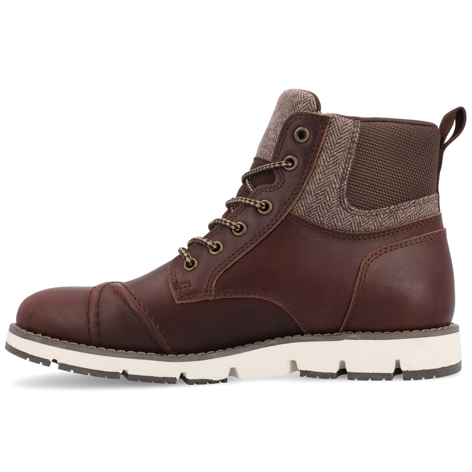 Territory Raider Wide Width Cap Toe Ankle Boot — US 10.5 — Size brown — Width Wide — Side View
