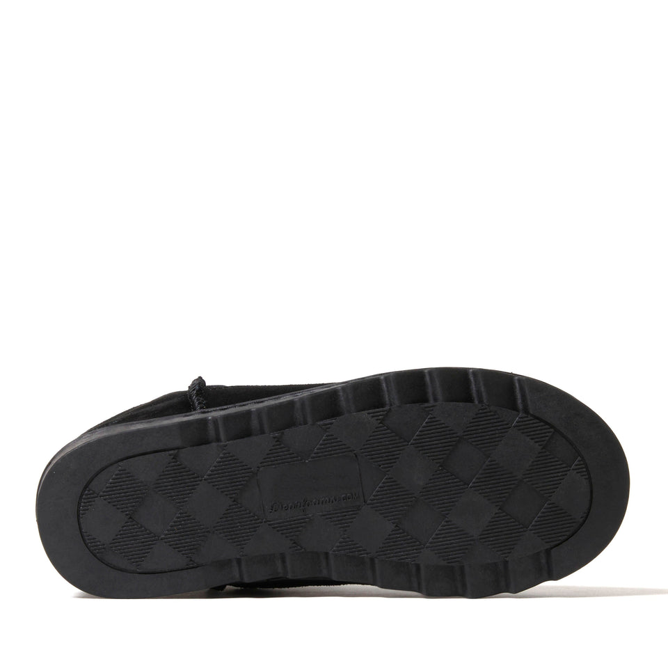 Dearfoams Women's Gretchen Genuine Suede Mini Bootie — US 6 — Size black — Width Regular — Detail View