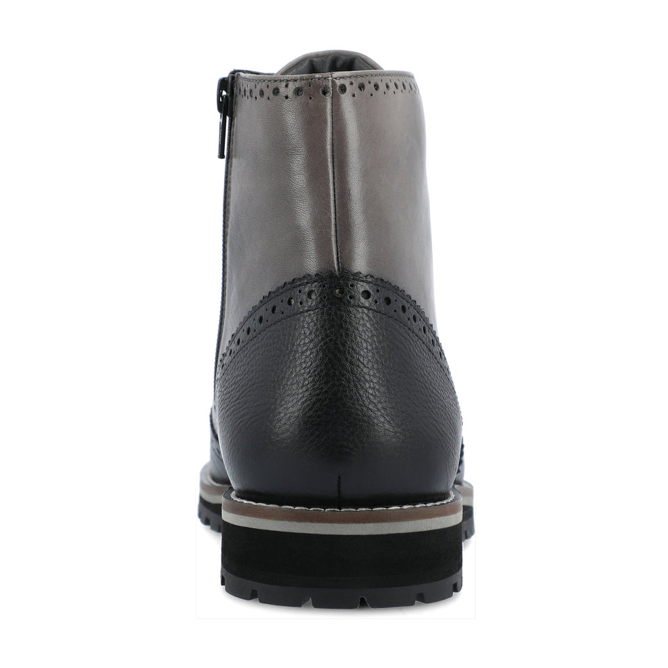 Thomas & Vine Elijah Wingtip Ankle Boot — US 13 — Size grey — Width Regular — Back View