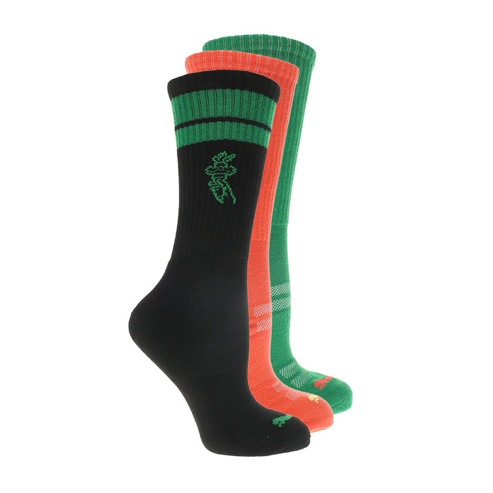 3 Pack 1/2 Terry Crew Socks