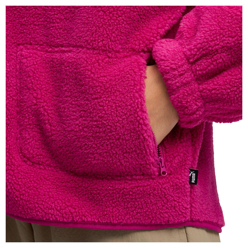 Sherpa Fleece Pocket Full Zip Jacket