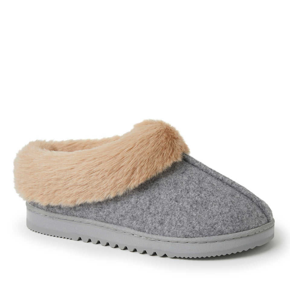 Women's Chloe Soft Knit Clog Slippers — Medium — Size pale mauve — Width Regular — Lifestyle View