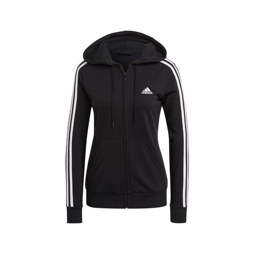 Essentials French Terry 3-Stripes Full-Zip Hoodie