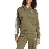 Essentials 3-Stripes Full-Zip Fleece Hoodie
