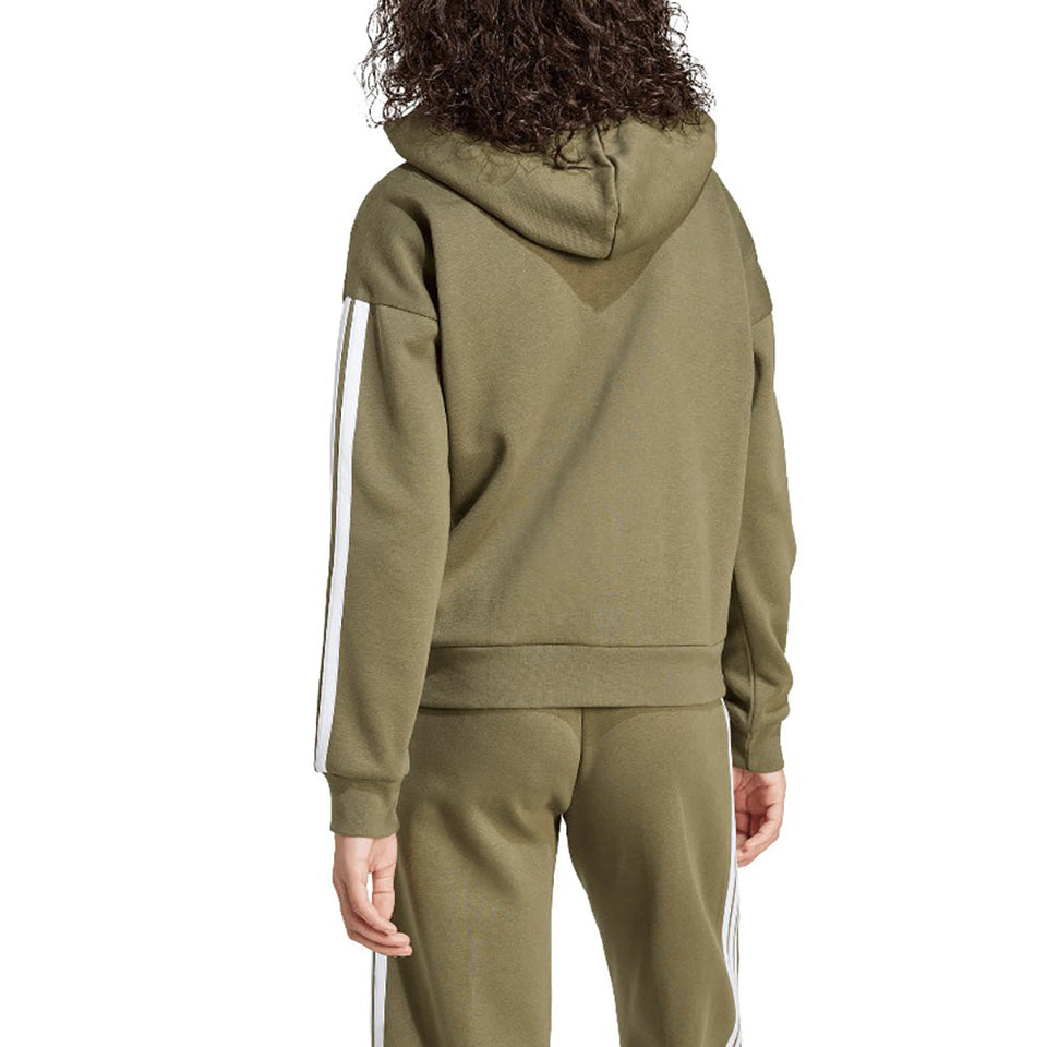 Essentials 3-Stripes Full-Zip Fleece Hoodie
