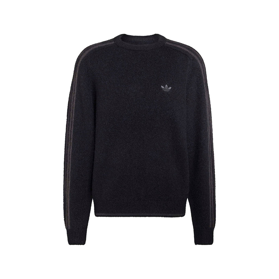 3-Stripes Fluffy Knit Crew Sweatshirt