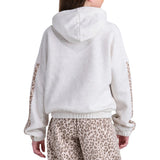 Long Sleeve Printed 3-Stripe Hooded Hoodie