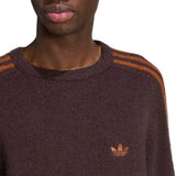 3-Stripes Fluffy Knit Crew Sweatshirt