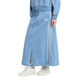 Stadium Washed Denim Loose Fit Skirt