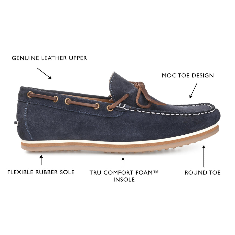 Thomas & Vine Sadler Moccasin Loafer — US 11 — Size navy — Width Regular — Detail View