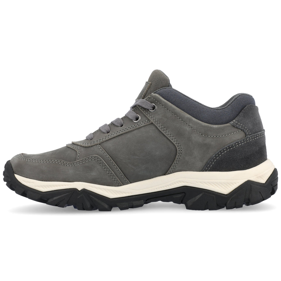 Territory Beacon Casual Leather Sneaker — US 11 — Size grey — Width Regular — Side View