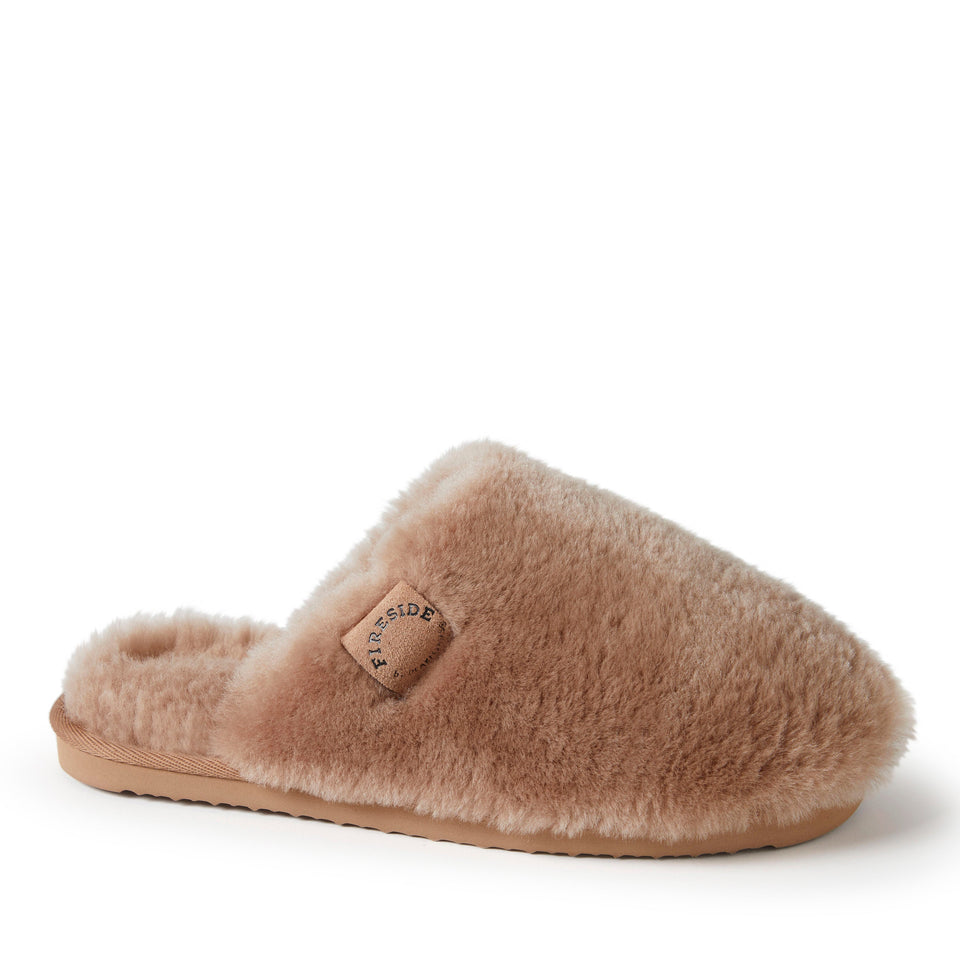 Fireside By Dearfoams Women's Shelly Beach Genuine Shearling Scuff Slippers — US 6 — Size grey — Width Regular — Alternate View 12