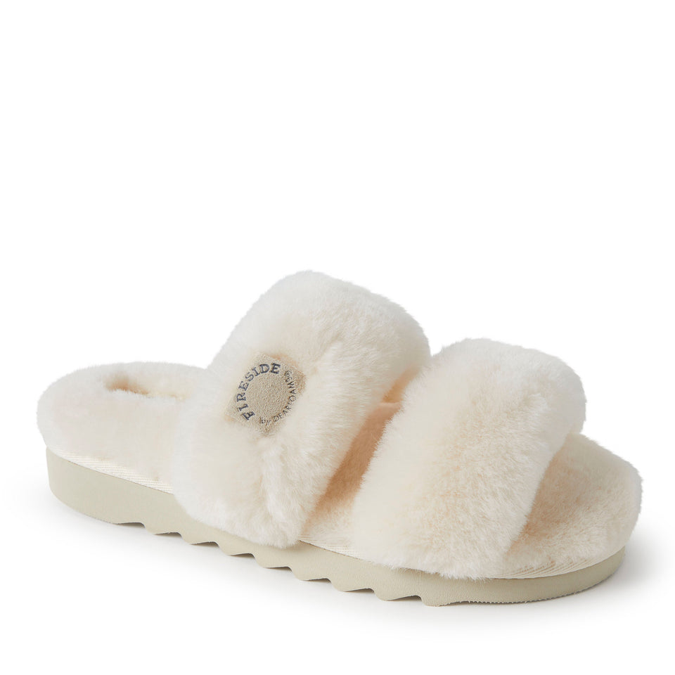 Dearfoams Womens Benalla Genuine Shearling Slide — US 10 — Size paradise pink — Width Regular — Alternate View 11