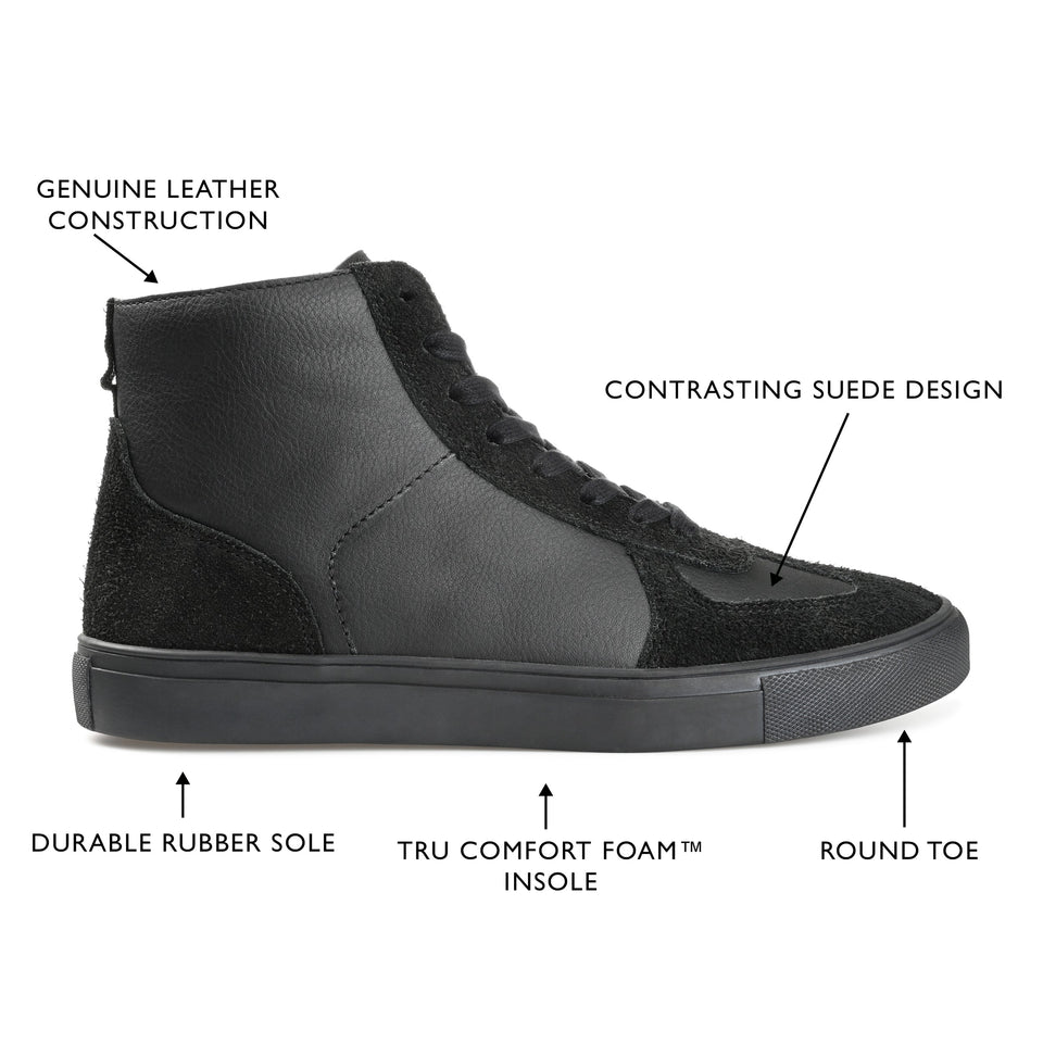 Thomas & Vine Verge High Top Sneaker — US 8.5 — Size black — Width Regular — Detail View
