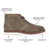 Thomas & Vine Keegan Wide Width Plain Toe Chukka Boot — US 11.5 — Size taupe — Width Wide — Detail View