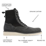 Territory Elevate Water Resistant Plain Toe Lace-up Boot — US 10.5 — Size grey — Width Regular — Detail View