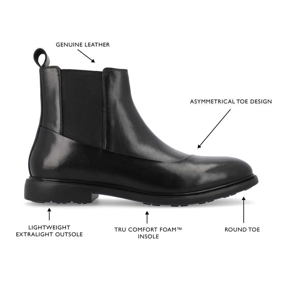 Thomas & Vine Hanford Plain Toe Chelsea Boot — US 11.5 — Size black — Width Regular — Detail View
