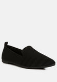 akili knit textile solid flats — US 10 — Size black — Top View