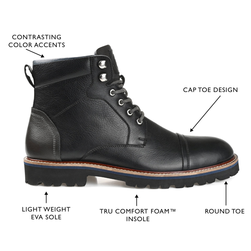 Thomas & Vine Reddick Cap Toe Ankle Boot — US 8.5 — Size black — Width Regular — Detail View